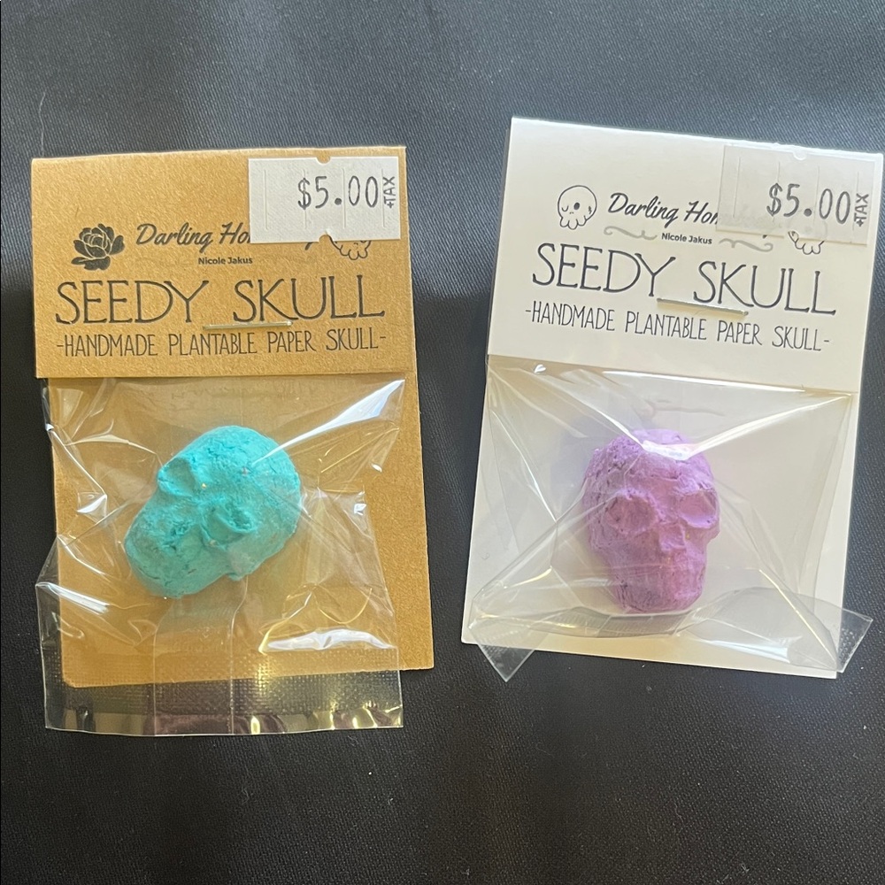 Seedy Skull Handmade Plantable Paper Skulls - Various colors